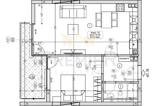 סוכנות נדל״ן - Imoti Premier - imot - 1159750, מחיר: 262000 EUR