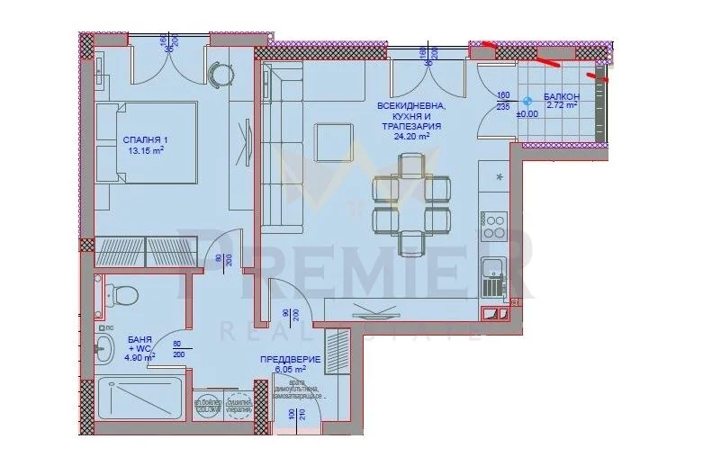 2-СТАЕН АПАРТАМЕНТ | НОВО СТРОИТЕЛСТВО | БУТИКОВ ЖИЛИЩЕН КОМПЛЕКС | кв. Виница, Варна -  - снимка 7 - Имоти Премиер