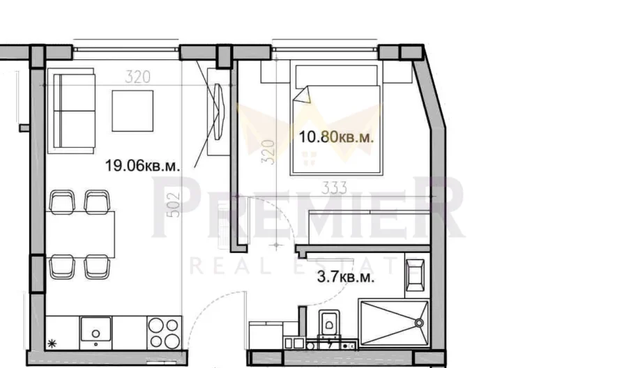 2-стаен кабинет в бутикова модерна сграда в квартал Бриз -  - снимка 5 - Имоти Премиер