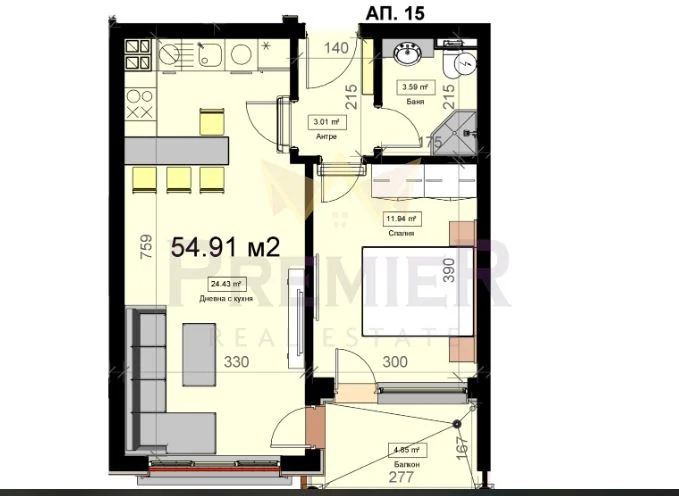 2-стаен Св.Св. Константин и Елена -  - снимка 7 - Имоти Премиер