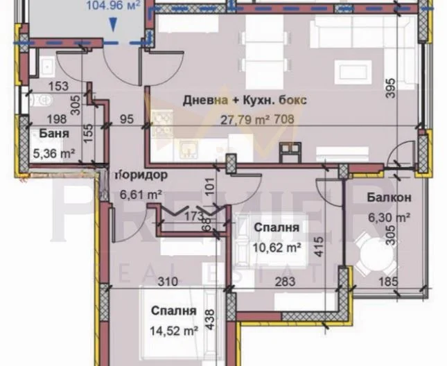 3-стаен апартамент с паркомясто и отлична локация в кв. Виница, гр. Варна -  - снимка 1 - Имоти Премиер