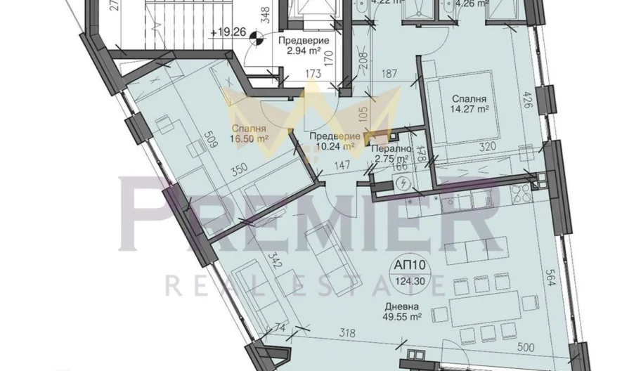 3-стаен с 50 м2 ДНЕВНА и 3 м. височина тавани! Бриз, Варна! -> 153,3 м2! -  - снимка 8 - Имоти Премиер