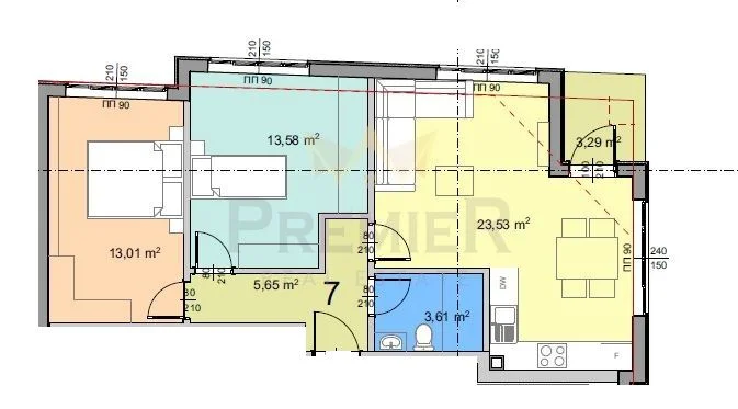 3-Zimmer-Wohnung in einem im Bau befindlichen Gebäude -  - snimka 3 - Imoti Premier