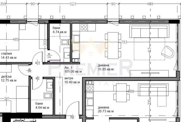 Агенция за недвижими имоти - Имоти Премиер - имот - 780643, Цена: 159530 EUR