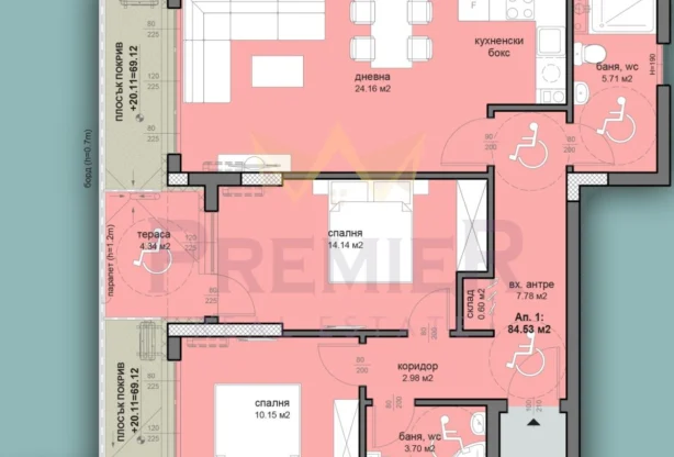 Агенция за недвижими имоти - Имоти Премиер - имот - 1056761, Цена: 95510 EUR