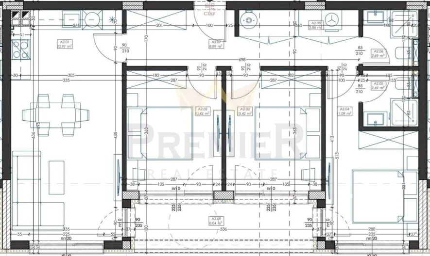 4-СТАЕН АПАРТАМЕНТ С ДВОР | НОВА СГРАДА КЛАС А | кв. Владиславово, гр. Варна до Джъмбо -  - снимка 8 - Имоти Премиер