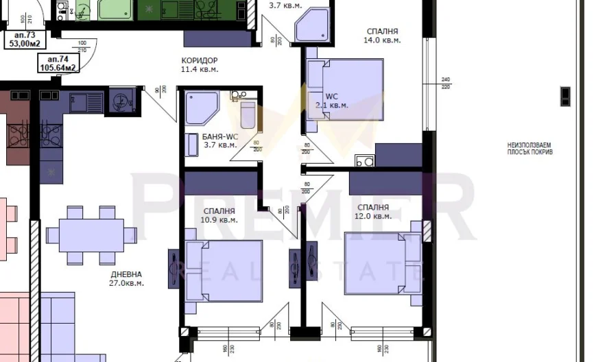 4-СТАЕН, КАЙСИЕВА ГРАДИНА -  - снимка 1 - Имоти Премиер