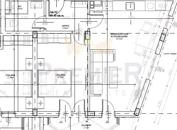 Агенция за недвижими имоти - Имоти Премиер - имот - 1177944, Цена: 88500 EUR