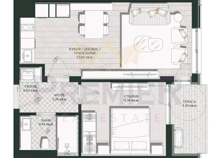АПАРТАМЕНТ В БУРГАС, КВ. ХОРИЗОНТ -  - снимка 4 - Имоти Премиер