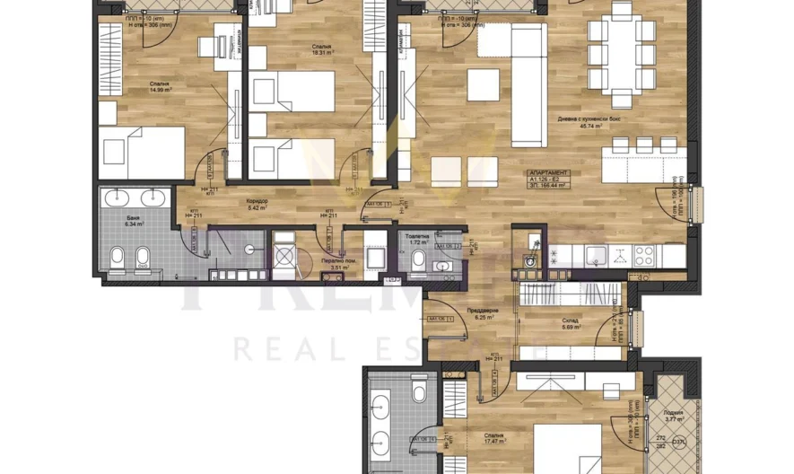 Четиристаен апартамент в затворен комплекс в кв.Бояна -  - снимка 11 - Имоти Премиер