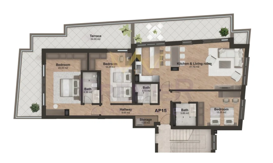 Четиристаен апартамент в ж.к. Лозенец - - снимка 1 - Имоти Премиер