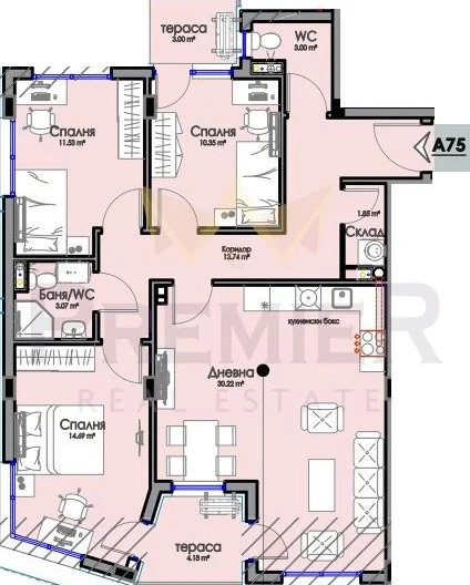 ЧИСТО НОВ ЧЕТИРИСТАЕН 128 м2 кв. ХОРИЗОНТ -  - снимка 1 - Имоти Премиер