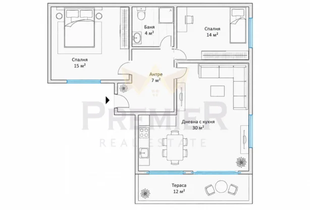 Агенция за недвижими имоти - Имоти Премиер - имот - 1239334, Цена: 219900 EUR