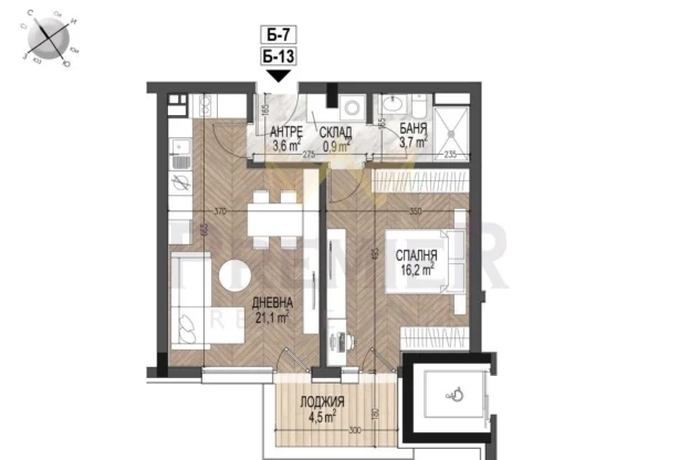 Агенция за недвижими имоти - Имоти Премиер - имот - 1237319, Цена: 172200 EUR