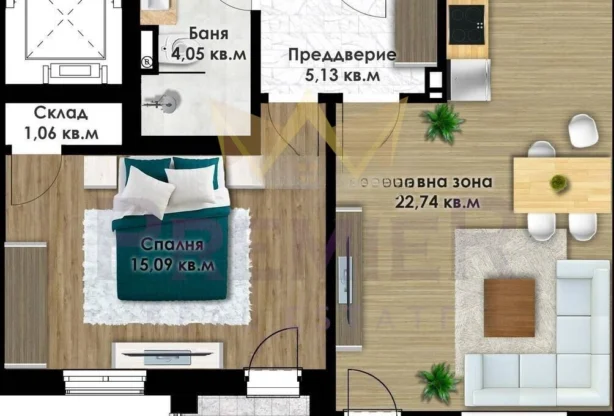 Агенция за недвижими имоти - Имоти Премиер - имот - 1197363, Цена: 91988 EUR