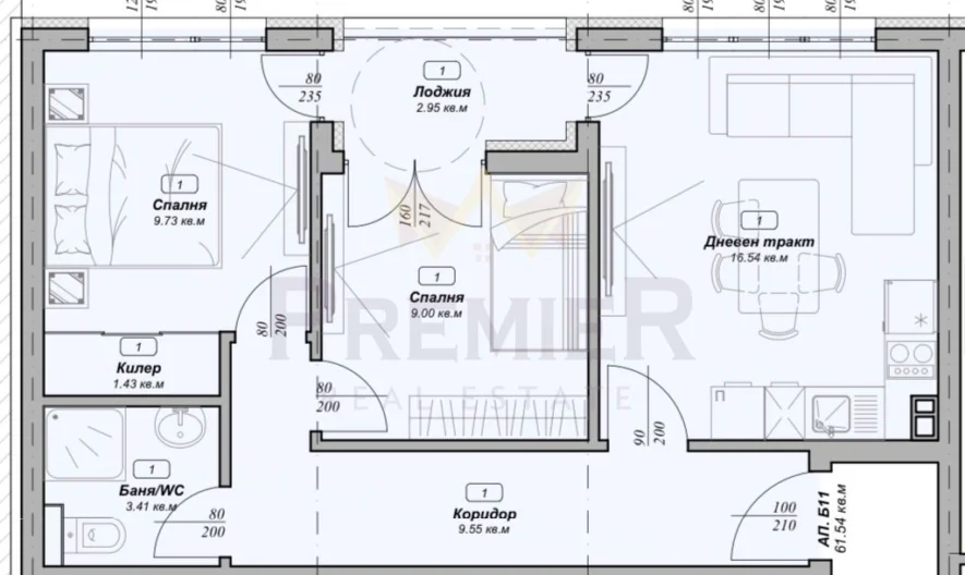 Dreizimmerwohnung unter 100.000 € im Neubau, bewährter Bauträger – Vazrazhdane 3 - - snimka 3 - Imoti Premier