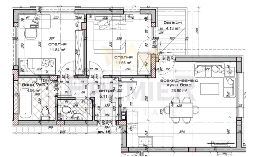 Dreizimmerwohnung Vinitsa -  - snimka 2 - Imoti Premier