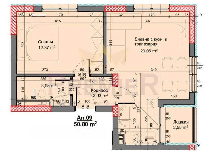 Двустаен апартамент  – Пчелина, Варна -  - снимка 2 - Имоти Премиер