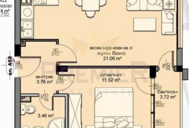 Агенция за недвижими имоти - Имоти Премиер - имот - 1156317, Цена: 177700 EUR