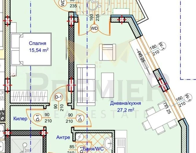 Агенция за недвижими имоти - Имоти Премиер - имот - 1052312, Цена: 133120 EUR