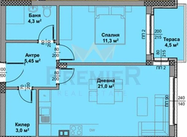 Двустаен апартамент - - снимка 9 - Имоти Премиер