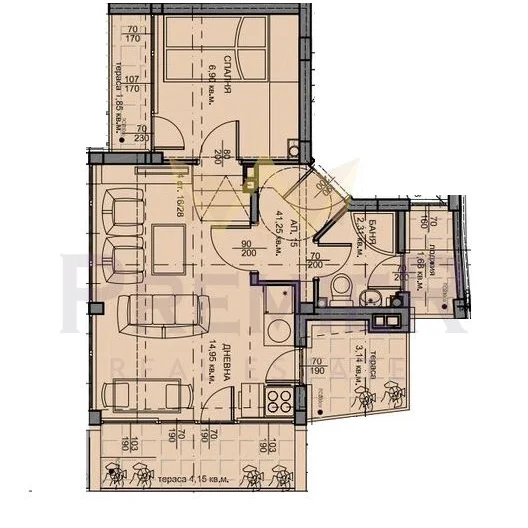 Двустаен апартамент до площад Лаврентий -  - снимка 1 - Имоти Премиер