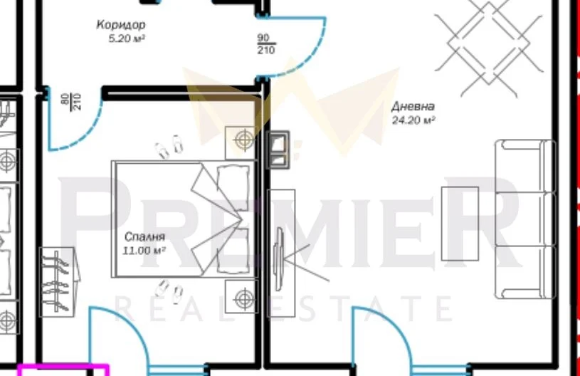 Двустаен апартамент с морска панорама, ж.к. Възраждане 3, гр. Варна - - снимка 3 - Имоти Премиер