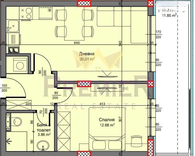 ДВУСТАЕН АПАРТАМЕНТ С ПАРКОМЯСТО И ПАНОРАМА Виница - - снимка 12 - Имоти Премиер