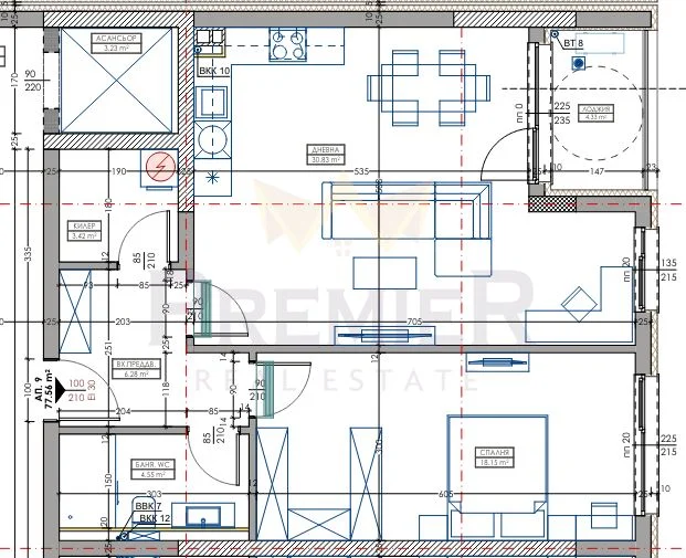Двустаен апартамент, сграда Азалия 3 - - снимка 1 - Имоти Премиер