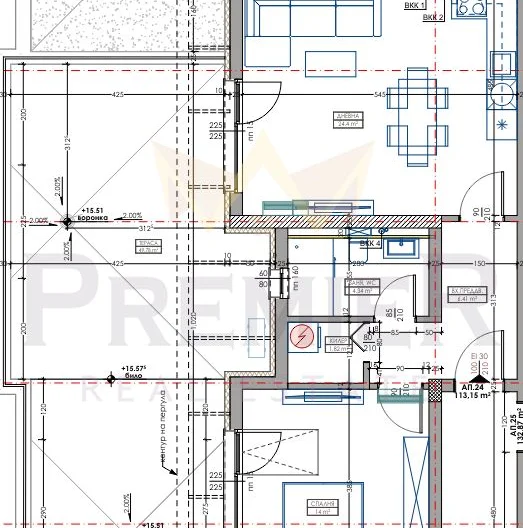 Двустаен апартамент, сграда Азалия 3 -  - снимка 1 - Имоти Премиер