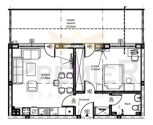 Двустаен апартамент в комплекс Южен 33 -  - снимка 6 - Имоти Премиер