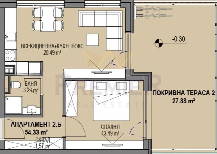 Двустаен апартамент в кв. Манастирски ливади – изток -  - снимка 11 - Имоти Премиер