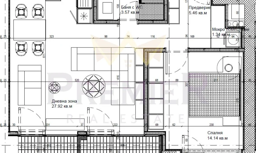 Двустаен апартамент в кв. Манастирски ливади Изток - - снимка 12 - Имоти Премиер