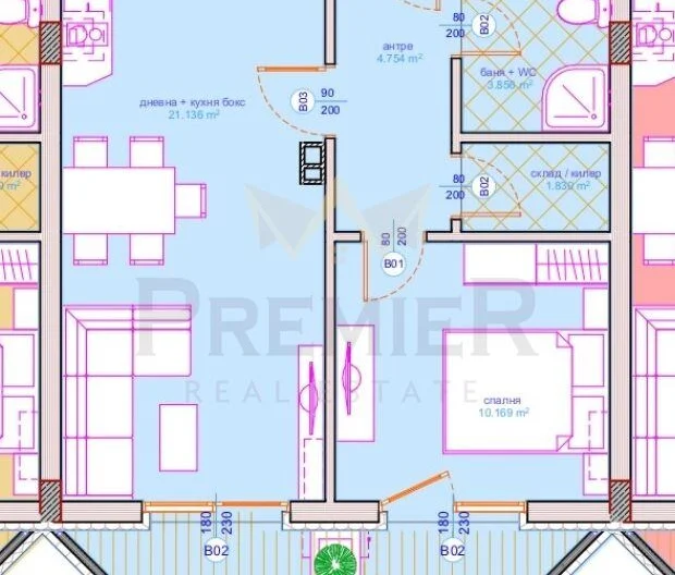 Двустаен апартамент в кв. Сарафово -  - снимка 1 - Имоти Премиер