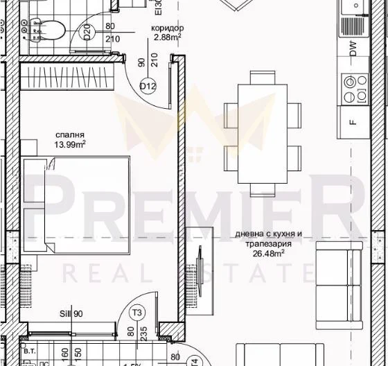 ДВУСТАЕН АПАРТАМЕНТ В КВ. ВЪЗРАЖДАНЕ 1 -  - снимка 5 - Имоти Премиер