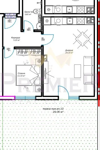 Двустаен апартамент в м-т Пчелина - - снимка 2 - Имоти Премиер