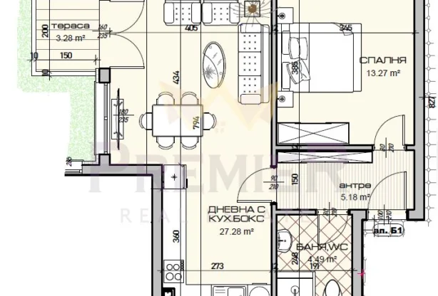 Агенция за недвижими имоти - Имоти Премиер - имот - 1055491, Цена: 113250 EUR