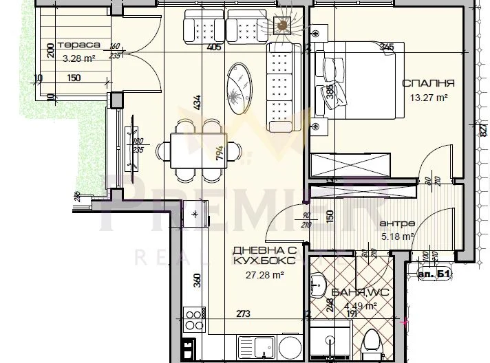 ДВУСТАЕН АПАРТАМЕНТ В НОВА СГРАДА -  - снимка 1 - Имоти Премиер