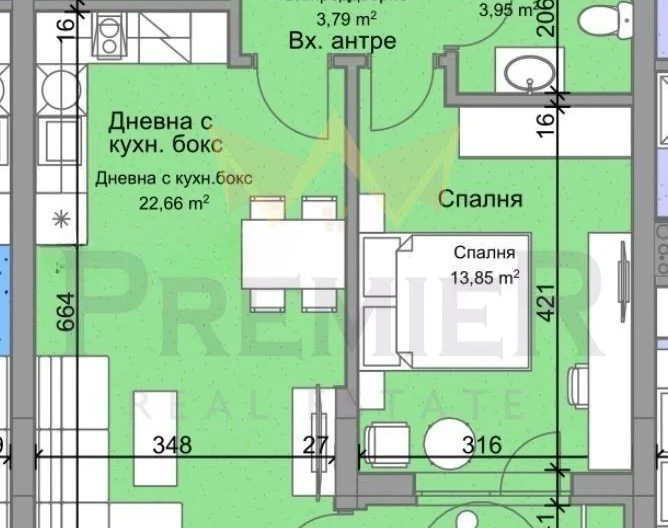 Двустаен апартамент в нова сграда в  Остромила -  - снимка 1 - Имоти Премиер