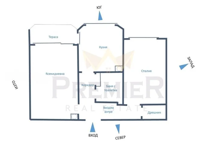Двустаен апартамент в Сухата река - - снимка 5 - Имоти Премиер