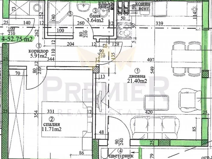 Двустаен апартамент във Виница -  - снимка 1 - Имоти Премиер