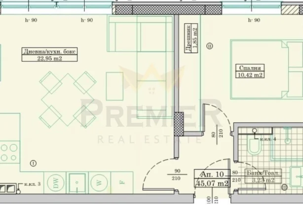 Агенция за недвижими имоти - Имоти Премиер - имот - 1181393, Цена: 89000 EUR