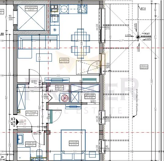 Двустаен апартамент,сграда Азалия 3 -  - снимка 1 - Имоти Премиер