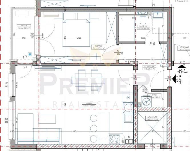 Двустаен апартамент,Владиславово - - снимка 1 - Имоти Премиер