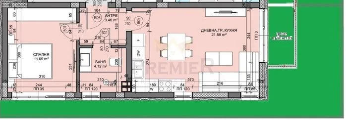 Двустаен Апартамет в м-ст Ален Мак/Кабакум в близост до  ВСУ „Черноризец Храбър“ гр.Варна -  - снимка 3 - Имоти Премиер