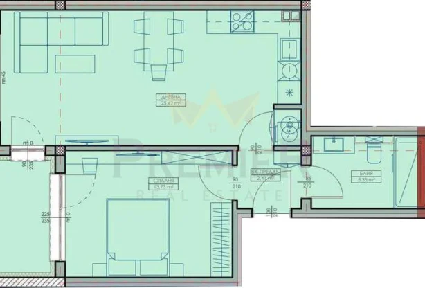 Агенция за недвижими имоти - Имоти Премиер - имот - 1101250, Цена: 97000 EUR