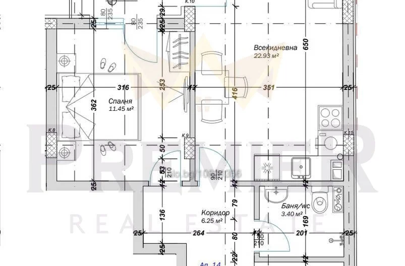 двустаен кайсиева градина -  - снимка 3 - Имоти Премиер