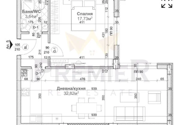 Агенция за недвижими имоти - Имоти Премиер - имот - 977231, Цена: 121000 EUR