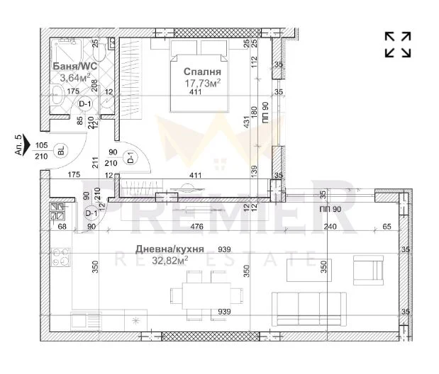Агенция за недвижими имоти - Имоти Премиер - имот - 977231, Цена: 121000 EUR