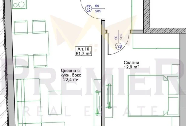 Агенция за недвижими имоти - Имоти Премиер - имот - 1104127, Цена: 87833 EUR